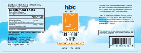 Image of 5-HTP with Griffonia – 180 Tablets, 50mg each