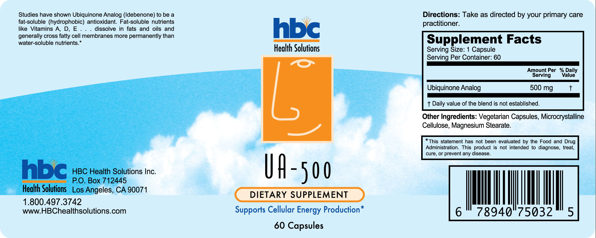 Idebenone 500mg 60 Capsules