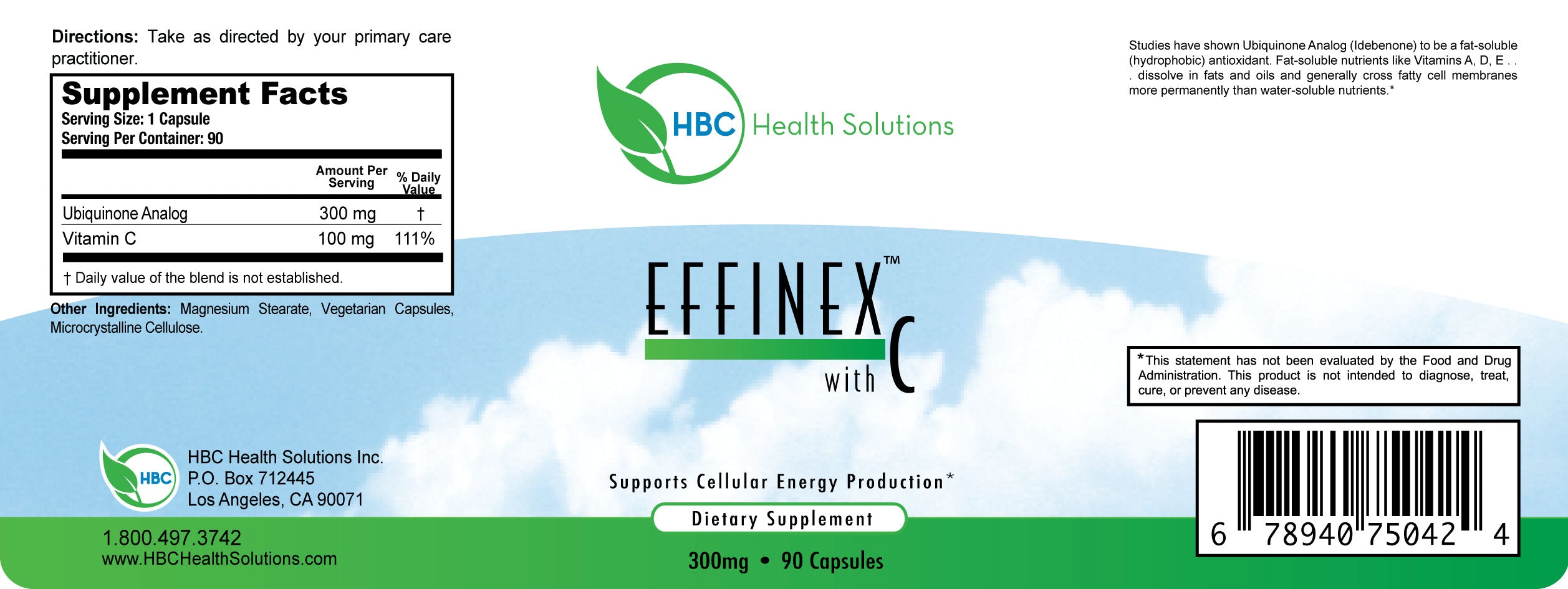 Effinex™ Idebenone with Vitamin C 300mg