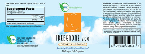 Image of Idebenone 200mg - 50 Capsules